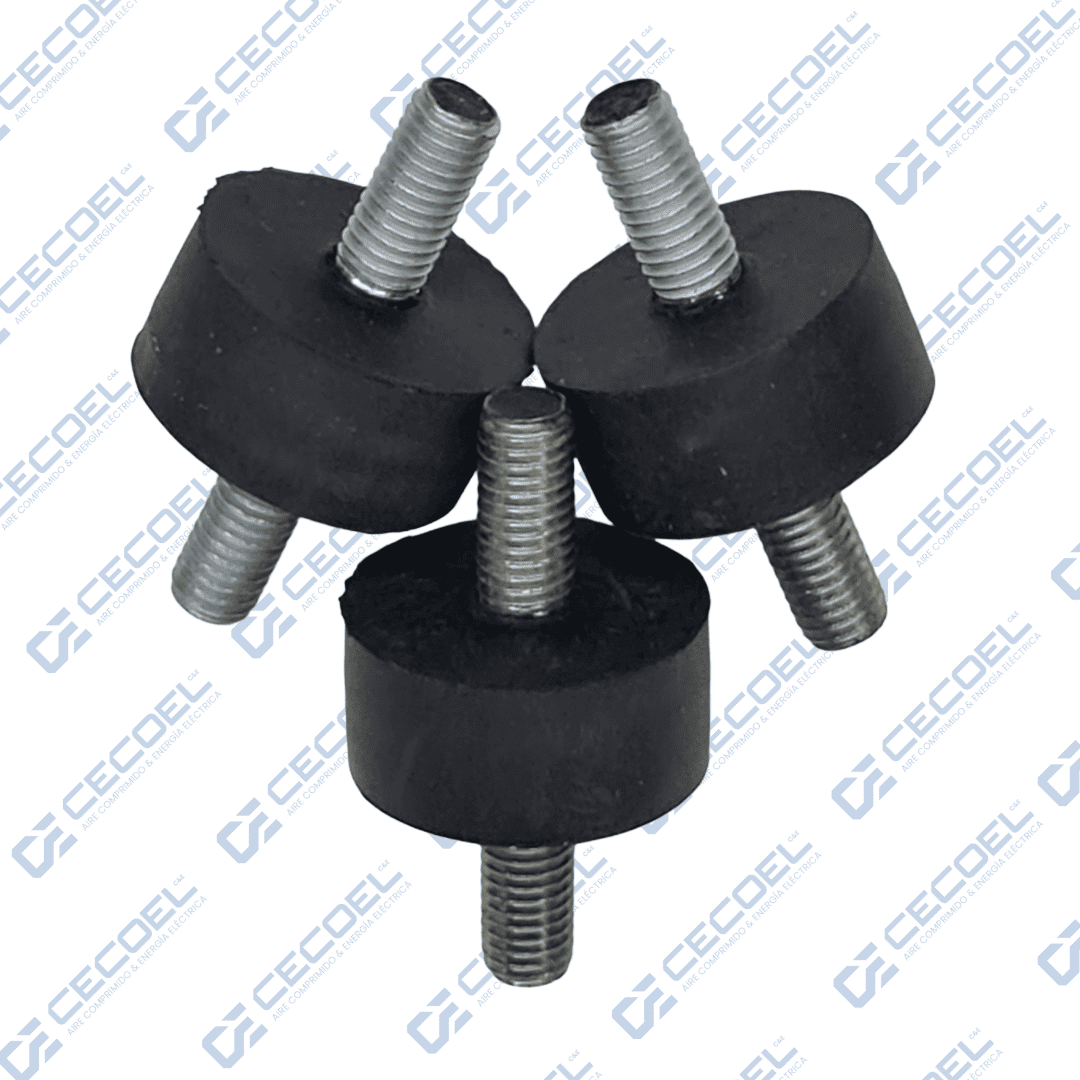 Amortiguador de vibraciones de caucho vulcanizado 30x15 mm con tornillos Schulz 028.0512-0/AT para compresor