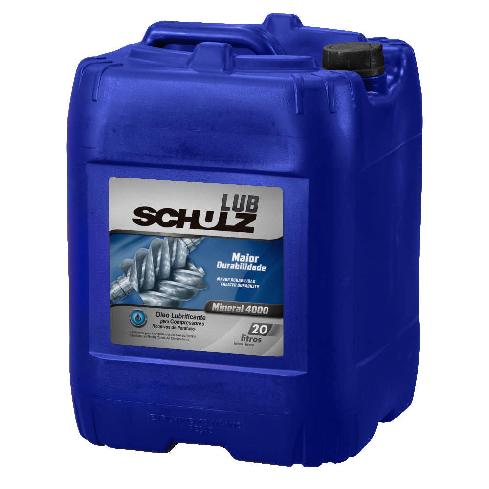 Aceite lubricante mineral Schulz de 4000 horas y 20 litros para compresor de tornillo