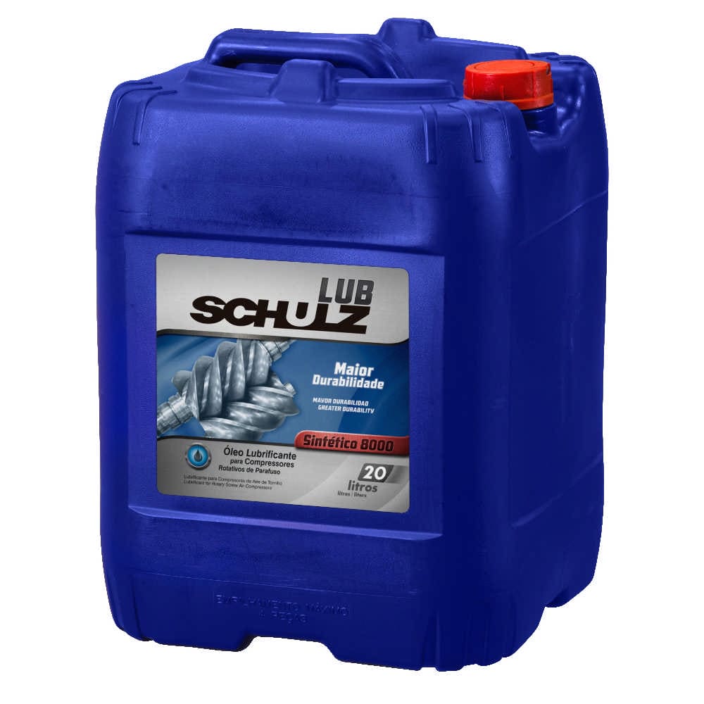 Aceite lubricante sintetico LUB Schulz 8000 balde 20 litros 101.0239-0/AT para compresor de tornillo