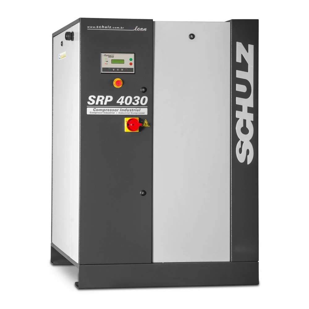 Compresor de tornillo Schulz SRP 4030E Lean AD de 30 HP en configuración de aire directo para uso industrial